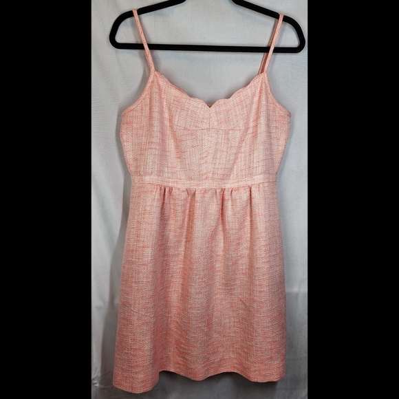 J. CREW coral spaghetti strap dress with pockets. Women's size 10. - Picture 8 of 14